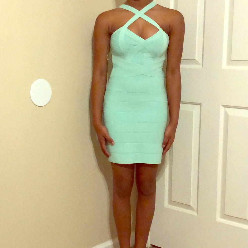 Mint green bandage dress